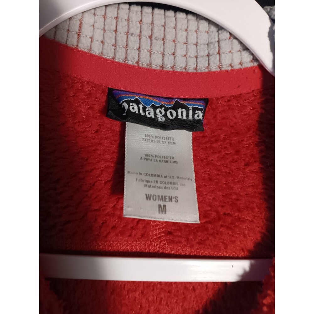 Patagonia Women’s R Fleece Full Zip Jacket Medium Red Polartec Performance Layer - Picture 5 of 8